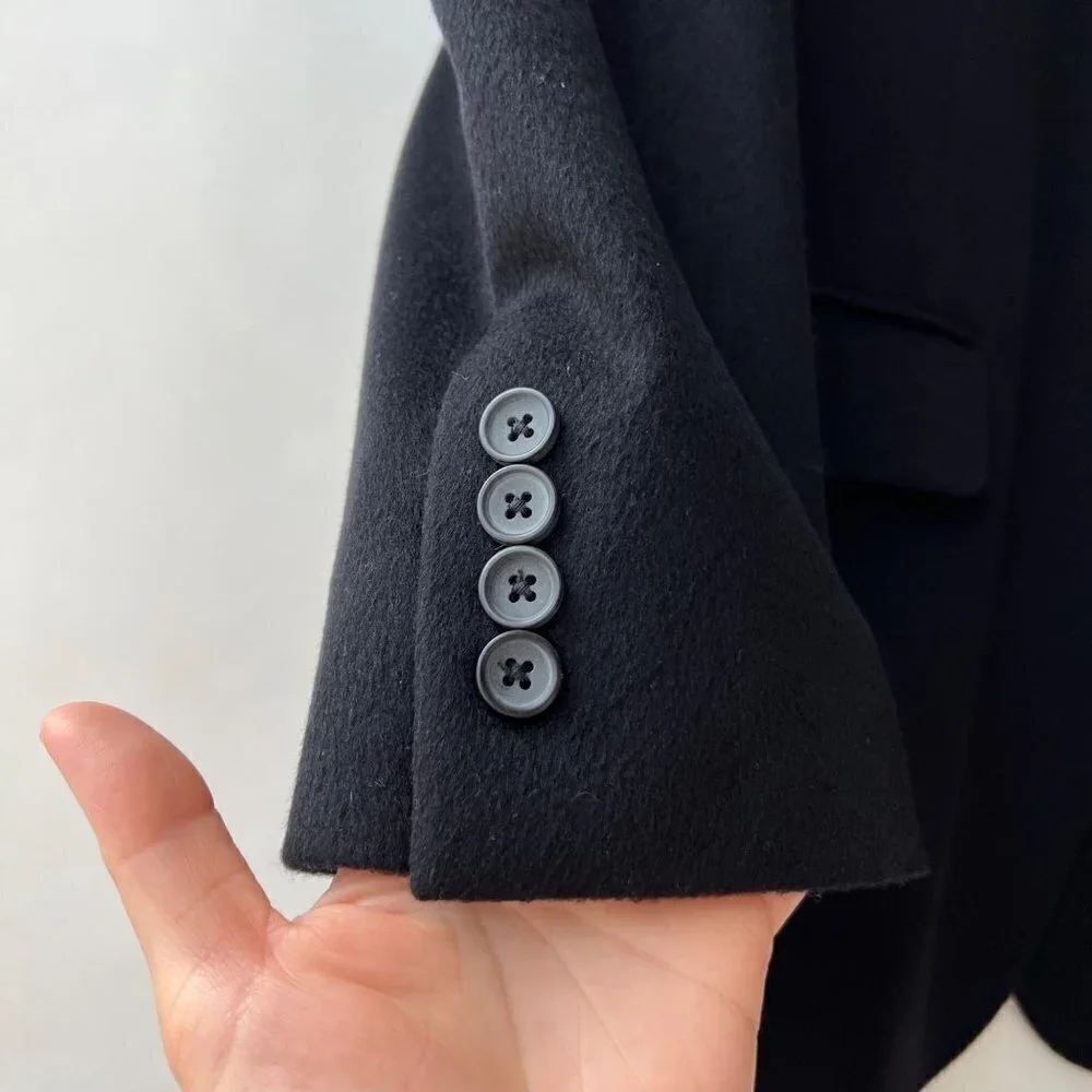 Brooks Brothers Tollegno 1900 Cashmere Madison Fit sportcoat, Black, Size 46R